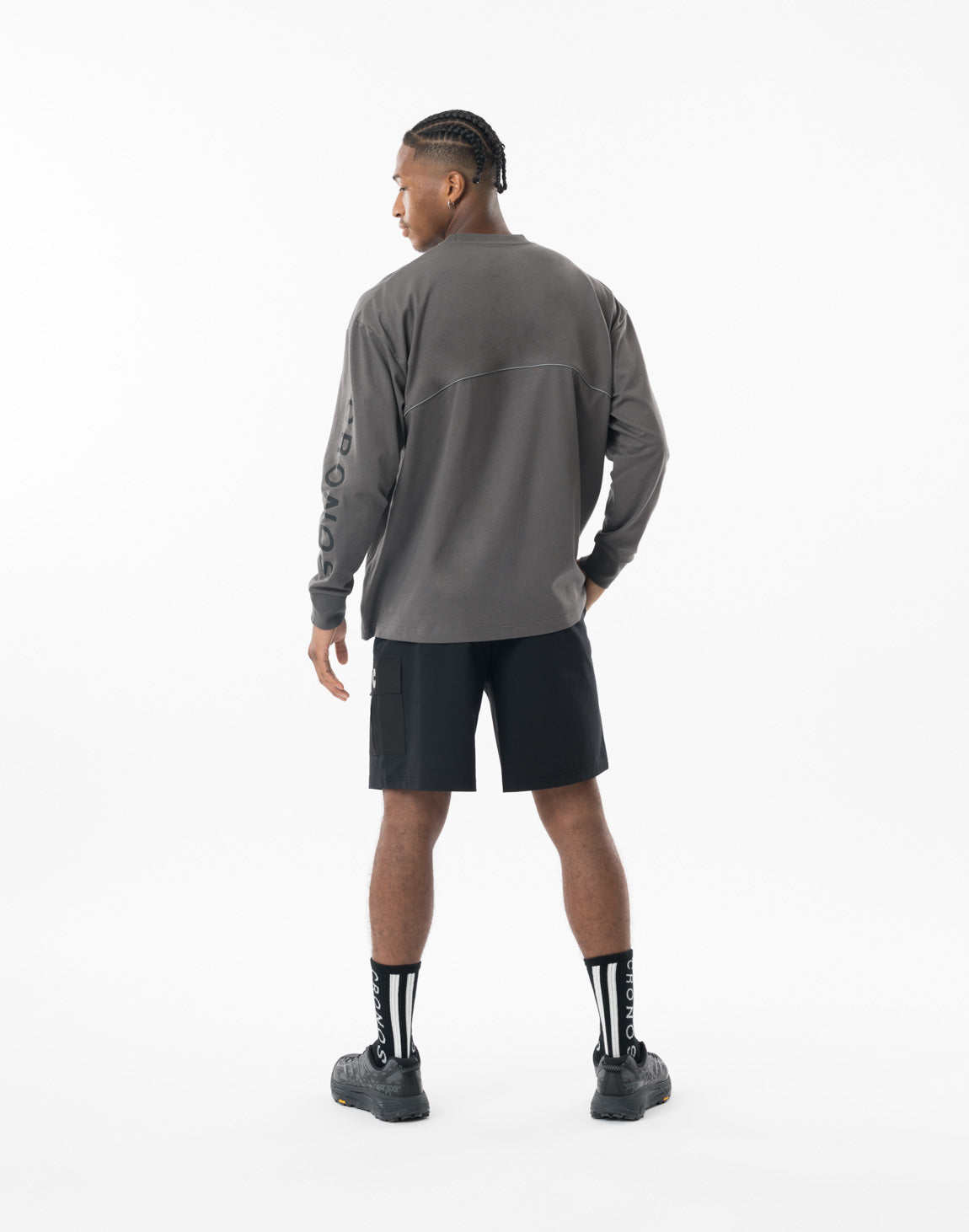 CRONOS DUAL-FACE TECH L/S TEE【D.GRAY】