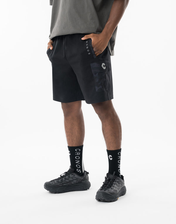 CRONOS Urban Active  Cargo Shorts【BLACKCAMO】