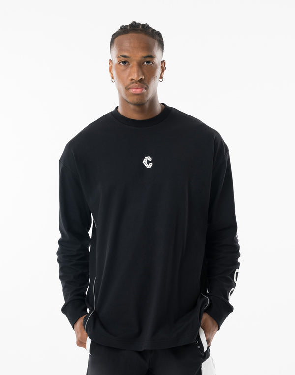 CRONOS DUAL-FACE TECH L/S TEE【BLACK】