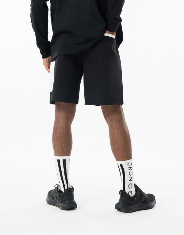 CRONOS Urban Active 工裝短褲 [黑×白]