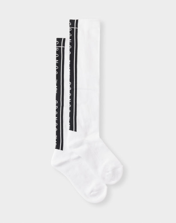 CRONOS BLACK WOMAN LineFit High Socks [WHITE]