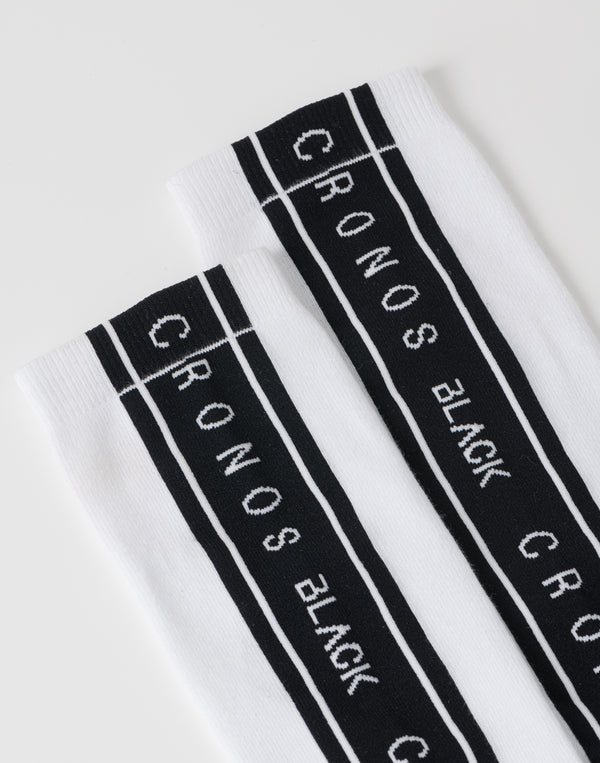 CRONOS BLACK WOMAN LineFit High Socks [WHITE]