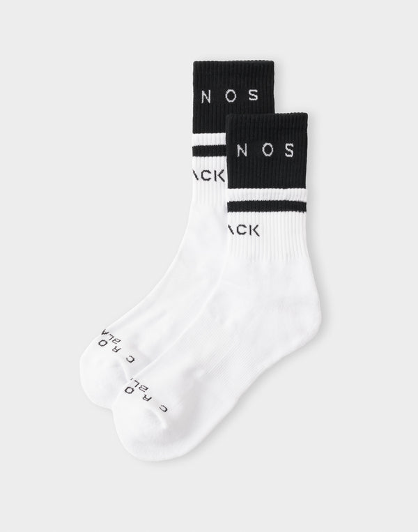 CRONOS BLACK MINIMAL ACTIVE SOCKS【WHITE】