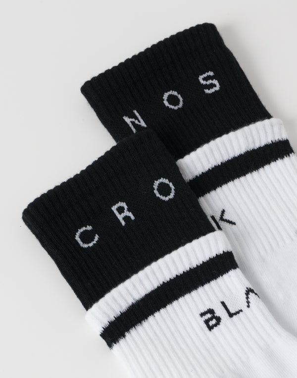 CRONOS BLACK MINIMAL ACTIVE SOCKS【WHITE】