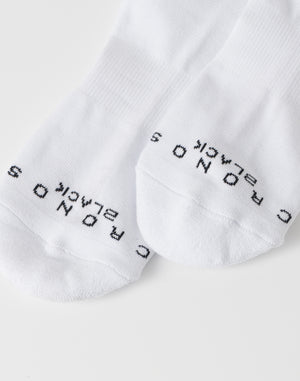 CRONOS BLACK MINIMAL ACTIVE SOCKS【WHITE】