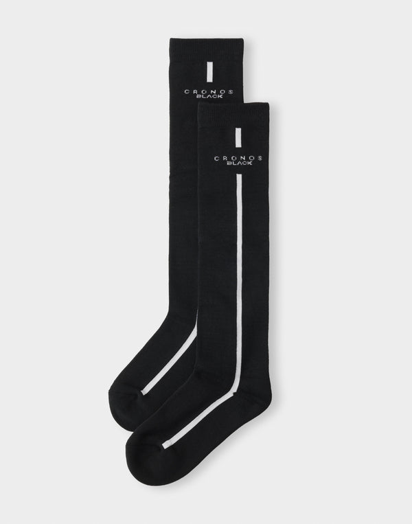 CRONOS BLACK WOMAN Classic High Socks [BLACK]