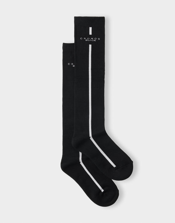 CRONOS BLACK WOMAN Classic High Socks [BLACK]