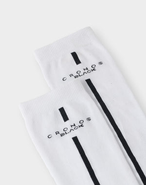 CRONOS BLACK WOMAN Classic High Socks [WHITE]