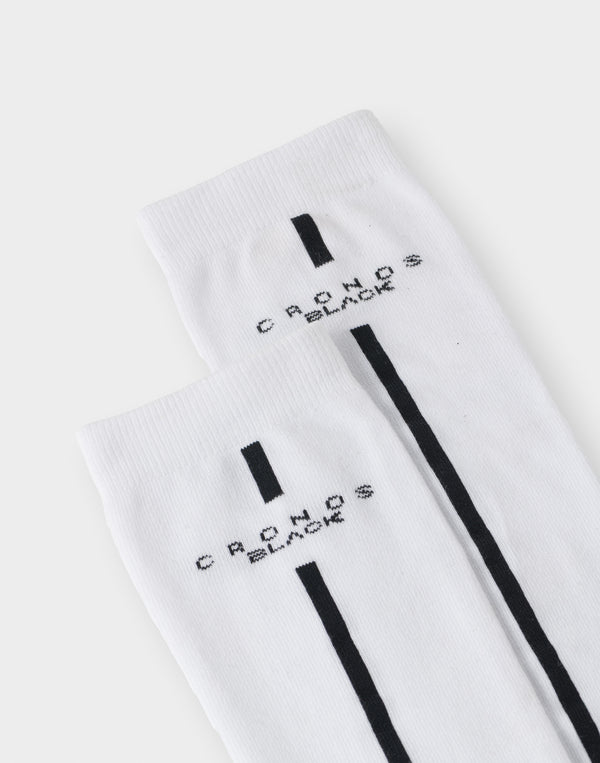 CRONOS BLACK WOMAN Classic High Socks [WHITE]
