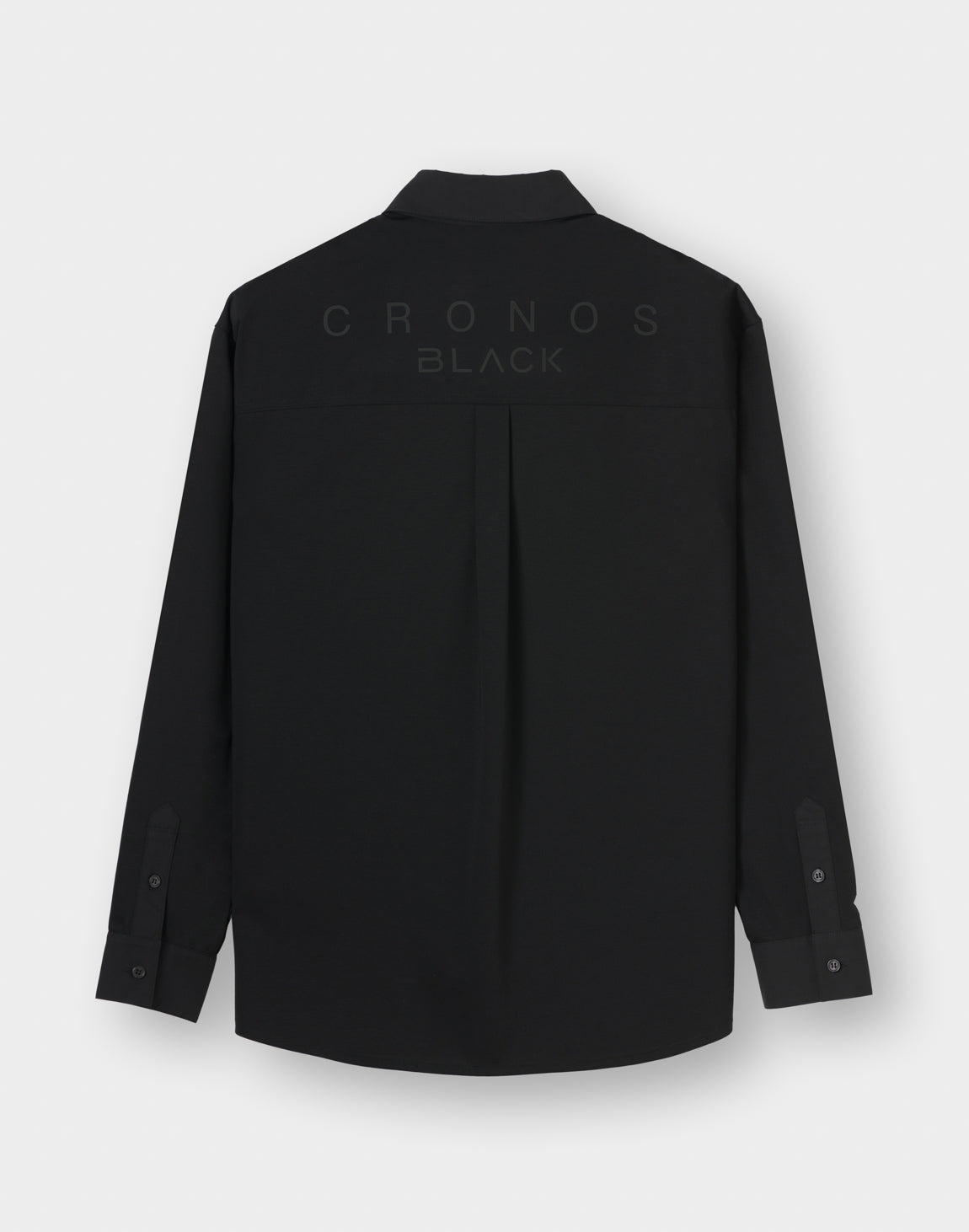 CRONOS 黒 ボタンダウンシャツ 長袖 CRONOS DUAL-FACE TECH L/S TEE【BLACK】
