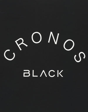 CRONOS BLACK KNIT-COLLA TECH HALF ZIP TEE【BLACK】