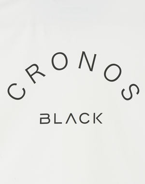 CRONOS BLACK KNIT-COLLA TECH HALF ZIP TEE【WHITE】