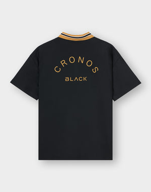 CRONOS BLACK COOL TRIM POLO【BLACK】