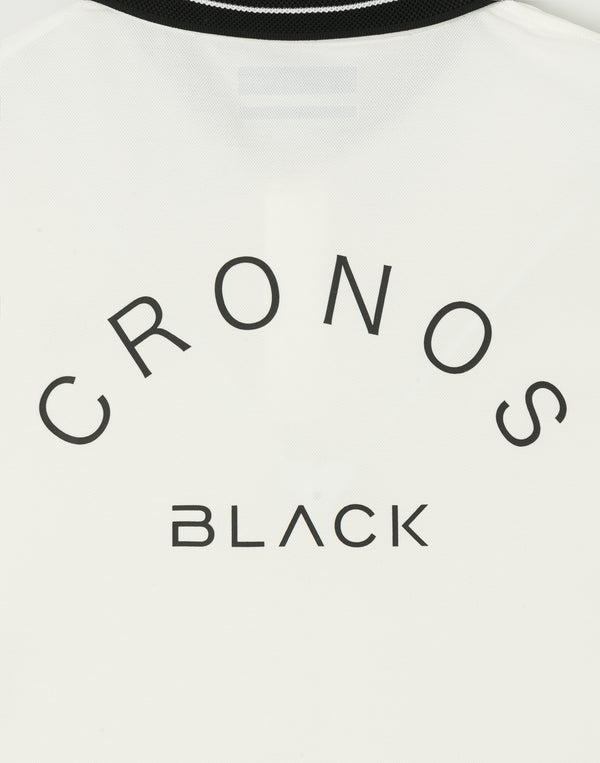 CRONOS BLACK COOL TRIM POLO【WHITE】