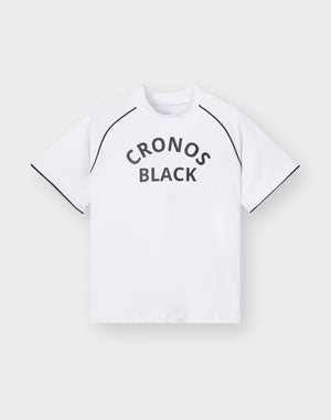 CRONOS BLACK WOMAN SMART LINE MOCK T-shirt [WHITE]