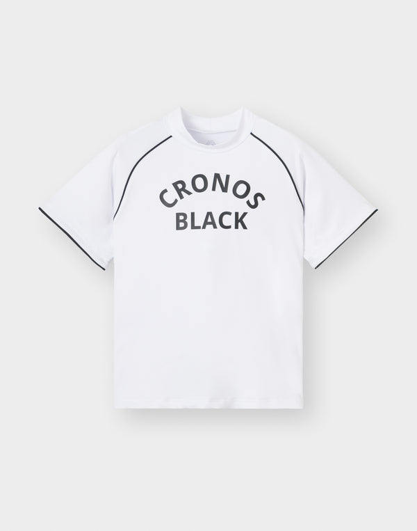 CRONOS BLACK WOMAN SMART LINE MOCK T-shirt [WHITE]