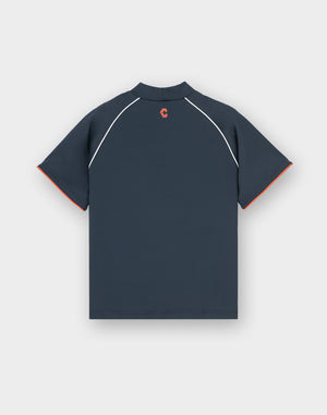 CRONOS BLACK WOMAN SMART LINE MOCK T-shirt [NAVY]