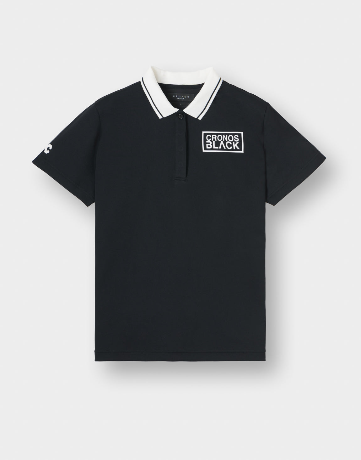 CRONOS ブラック ポロシャツ M CRONOS BLACK WOMAN TECH PUNCHING Polo【BLACK】