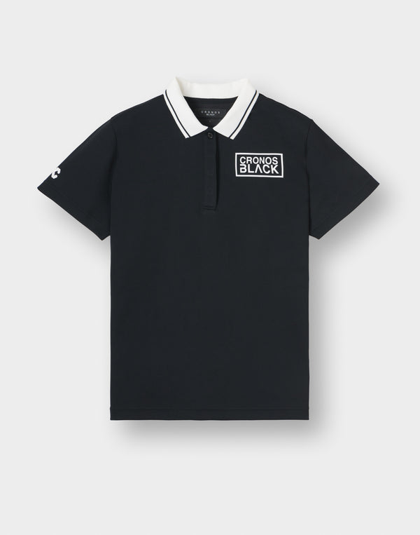 CRONOS BLACK WOMAN TECH PUNCHING Polo [BLACK]