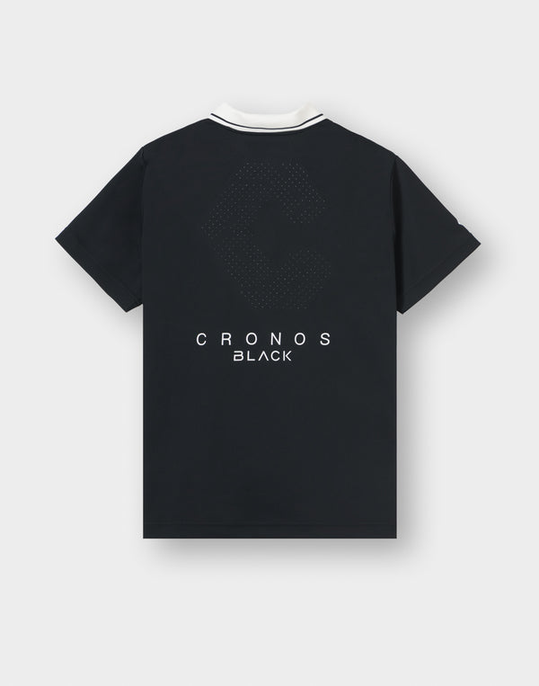 CRONOS BLACK WOMAN TECH PUNCHING Polo [BLACK]