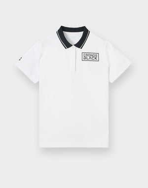 CRONOS BLACK WOMAN TECH PUNCHING Polo [WHITE]