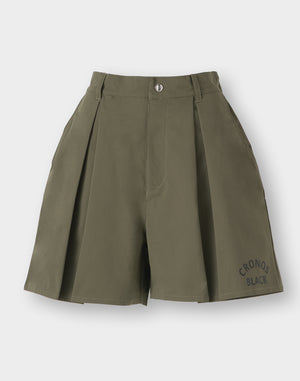 CRONOS BLACK WOMAN WATER-REPEL shorts [KHAKI]