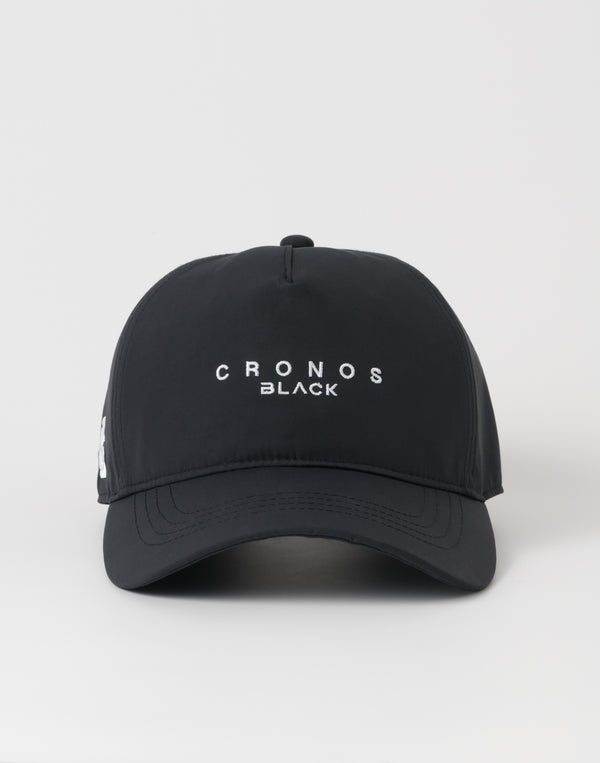 CRONOS BLACK MINIMAL LOGO CAP【BLACK】