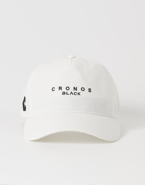 CRONOS BLACK MINIMAL LOGO CAP【WHITE】