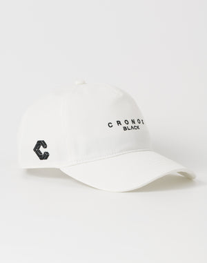 CRONOS BLACK MINIMAL LOGO CAP【WHITE】