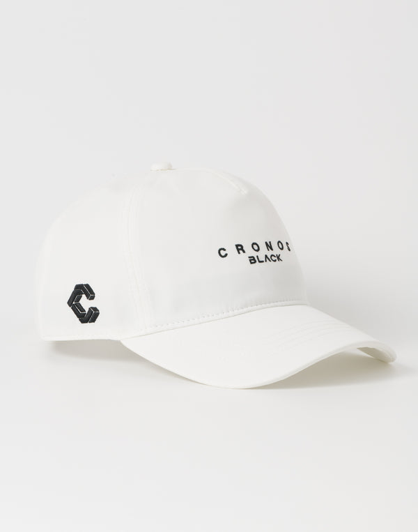 CRONOS BLACK MINIMAL LOGO CAP【WHITE】