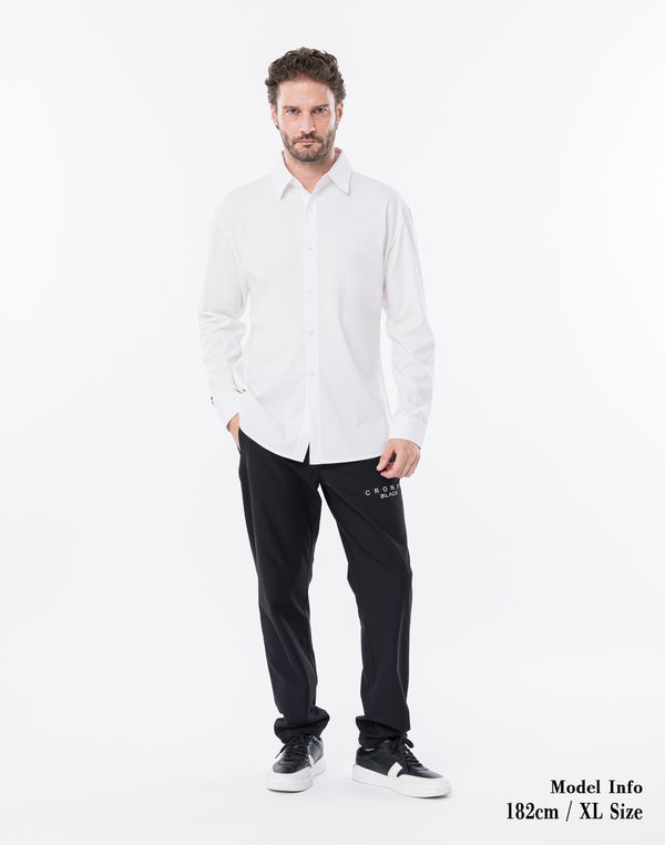 CRONOS BLACK ACTIVE FIT SHIRT【WHITE】
