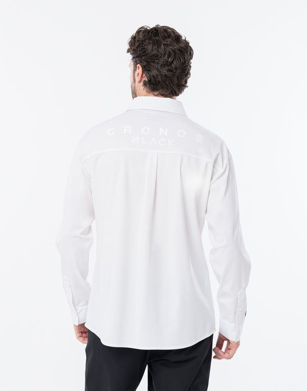 CRONOS BLACK ACTIVE FIT SHIRT【WHITE】