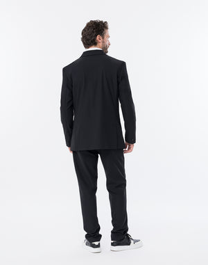 CRONOS BLACK ACTIVE FIT  PANTS【BLACK×WHITE】