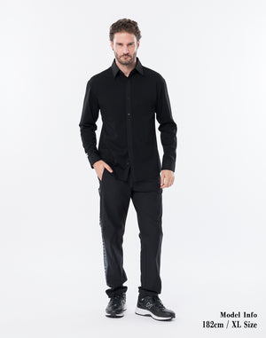CRONOS BLACK ACTIVE FIT SHIRT【BLACK】