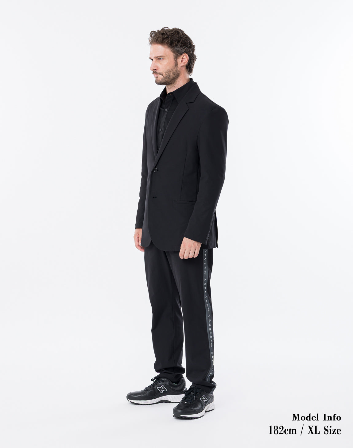 CRONOS ブラック タイトフィットパンツ CRONOS BLACK ACTIVE FIT PANTS【BLACK】