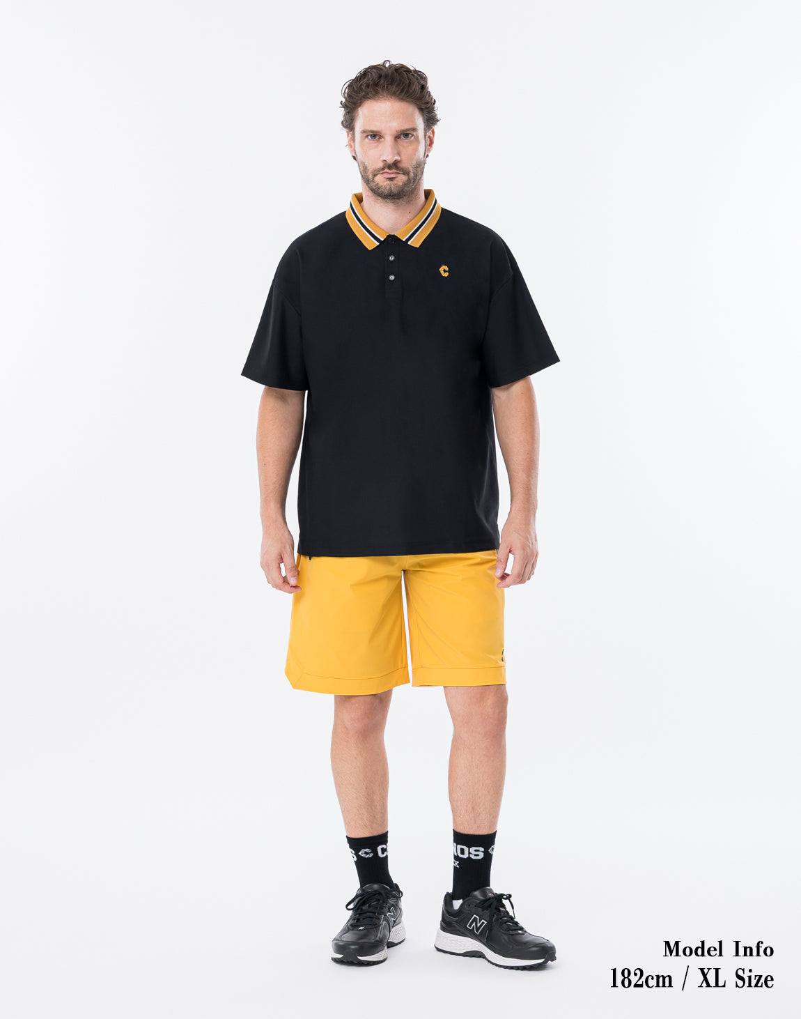 CRONOS BLACK COOL TRIM POLO【BLACK】