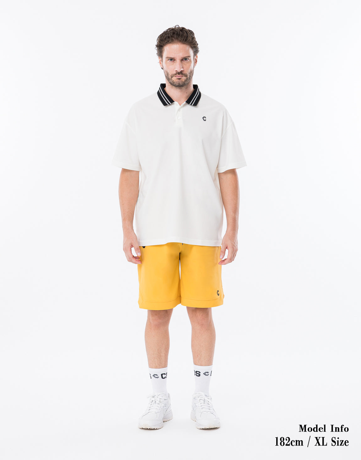 CRONOS BLACK COOL TRIM POLO【WHITE】