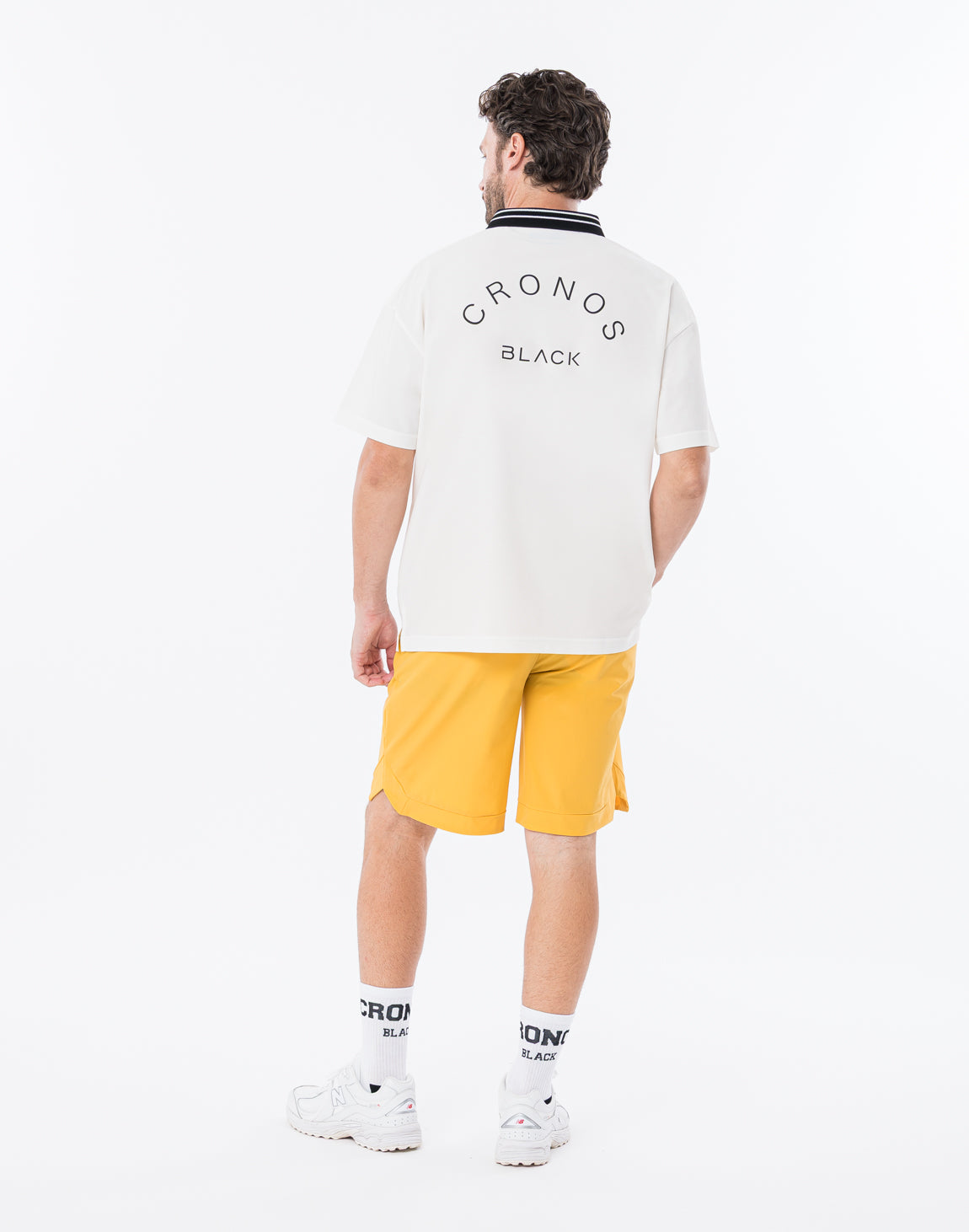 CRONOS BLACK COOL TRIM POLO【WHITE】