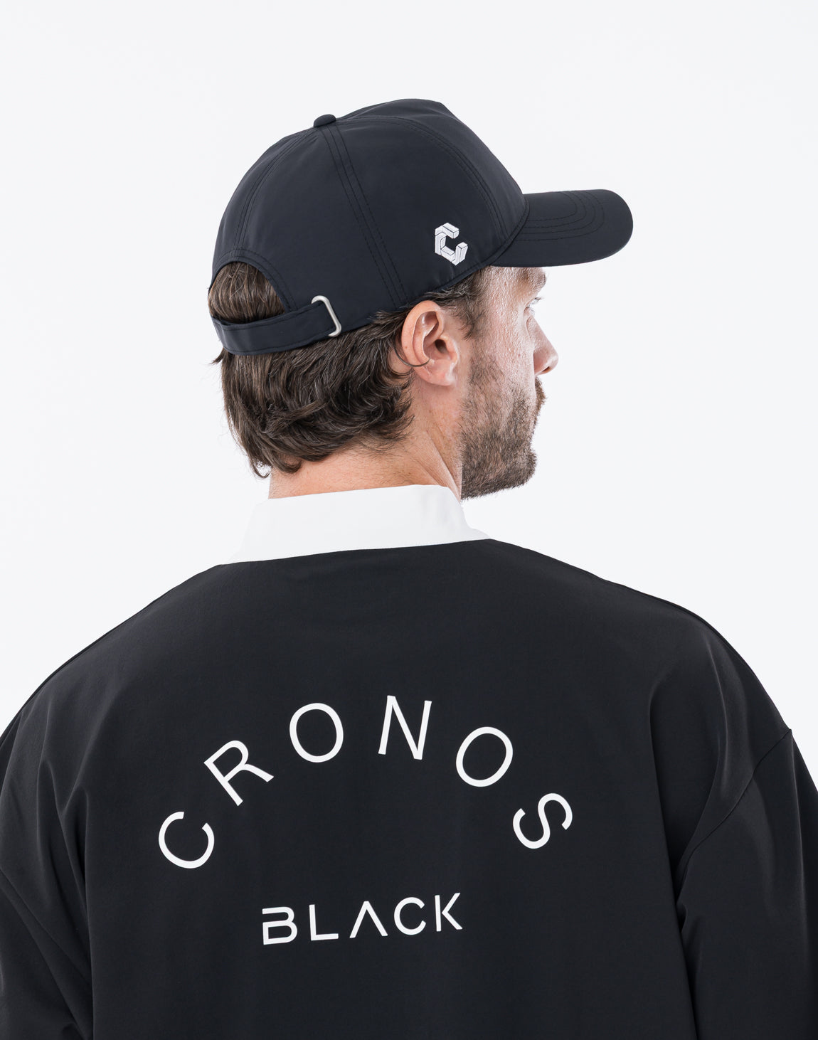 CRONOS BLACK MINIMAL LOGO CAP【BLACK】
