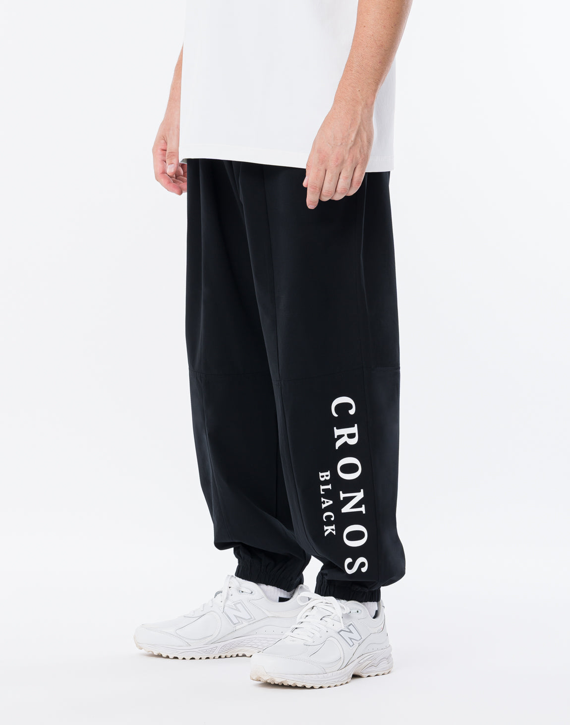 CRONOS クロノス　Mode Sweat Pants-BLACK CRONOS BLACK PADDED PANTS【BLACK】