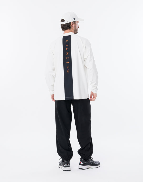 CRONOS BLACK MART COOL L/S TEE【WHITE】
