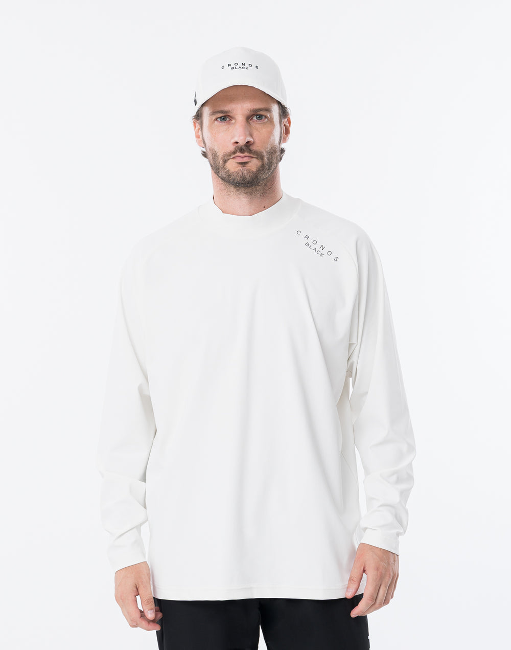 CRONOS BLACK MART COOL L/S TEE【WHITE】