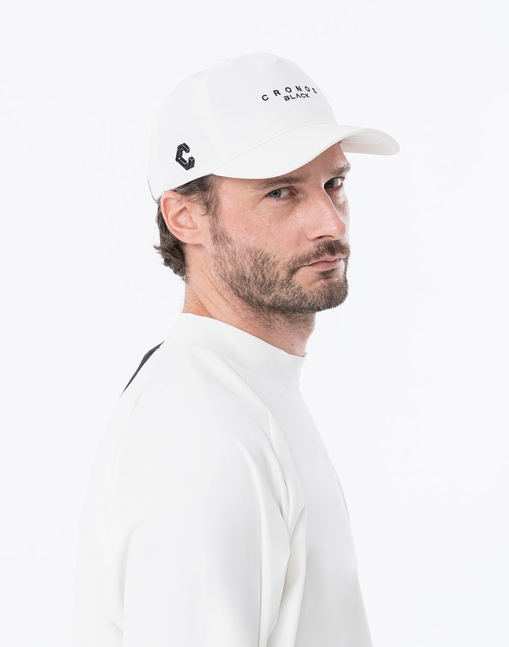 CRONOS BLACK MINIMAL LOGO CAP【WHITE】