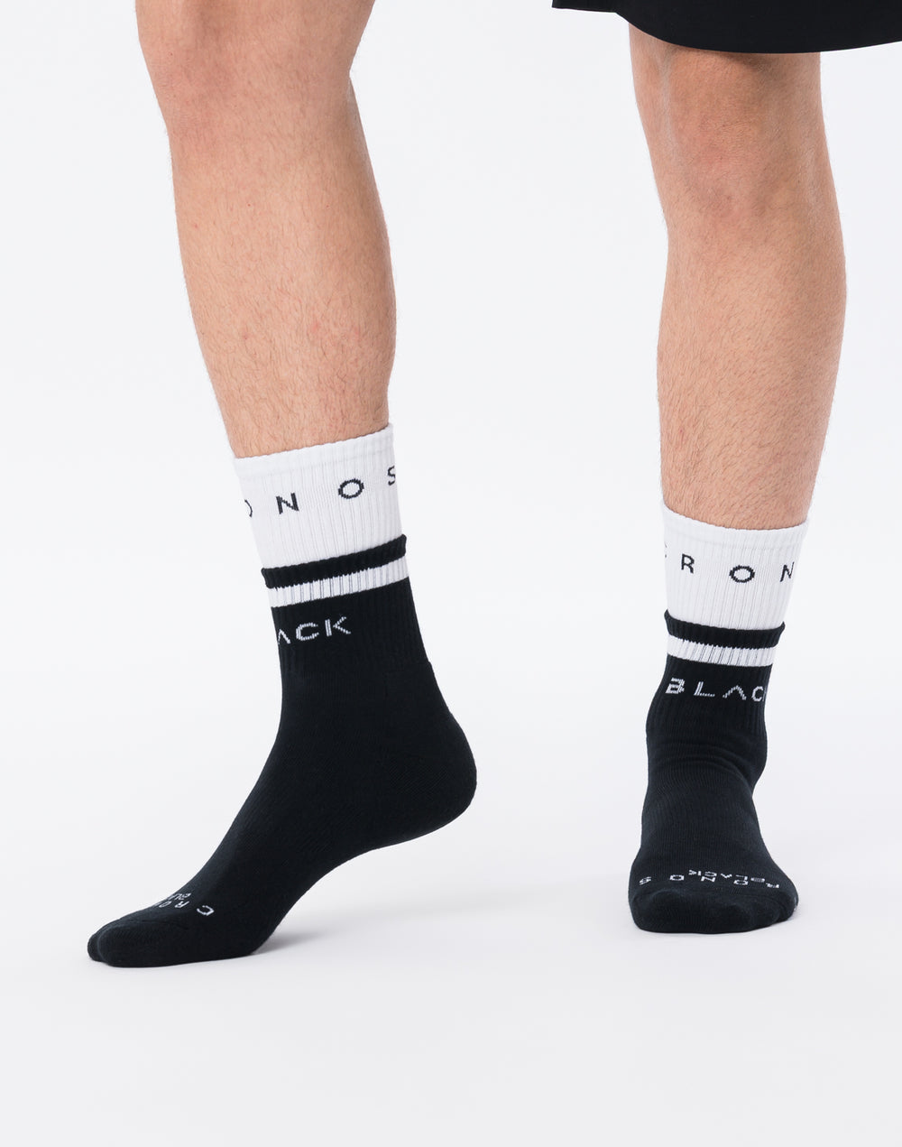 CRONOS BLACK MINIMAL ACTIVE SOCKS【BLACK】