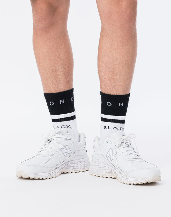 CRONOS BLACK MINIMAL ACTIVE SOCKS【WHITE】