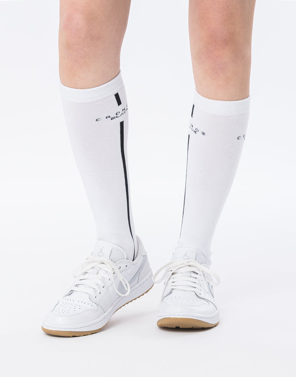 CRONOS BLACK WOMAN Classic High Socks [WHITE]
