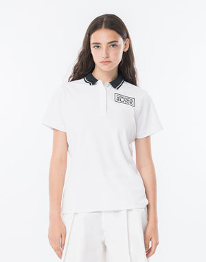 CRONOS BLACK WOMEN TECH PUNCHING Polo【WHITE】