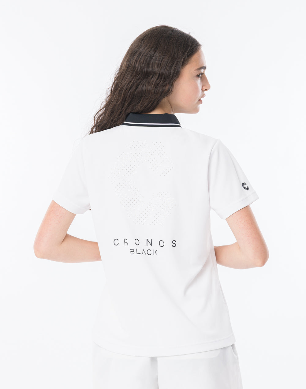 CRONOS BLACK WOMAN TECH PUNCHING Polo [WHITE]