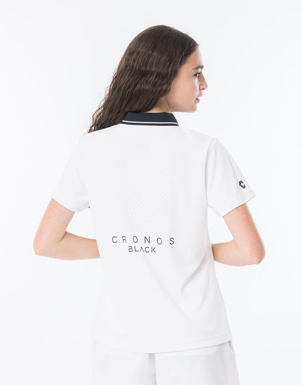 CRONOS BLACK WOMAN TECH PUNCHING Polo [WHITE]
