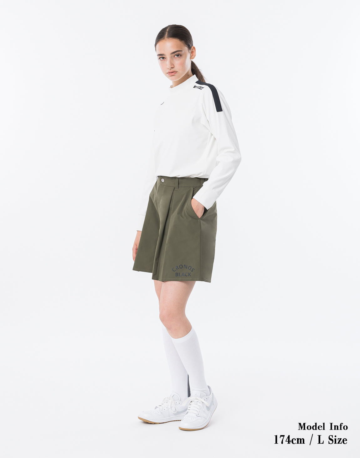 CRONOS BLACK WOMAN WATER-REPEL shorts【KHAKI】